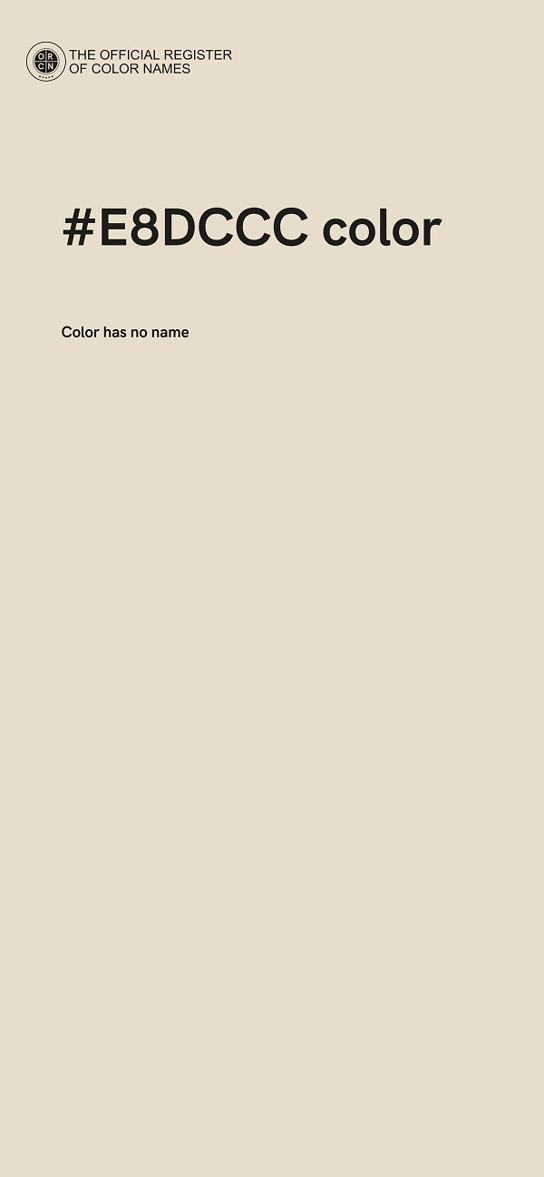 #E8DCCC color image