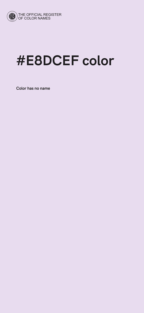 #E8DCEF color image
