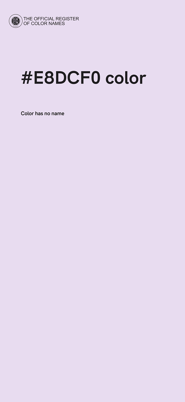#E8DCF0 color image