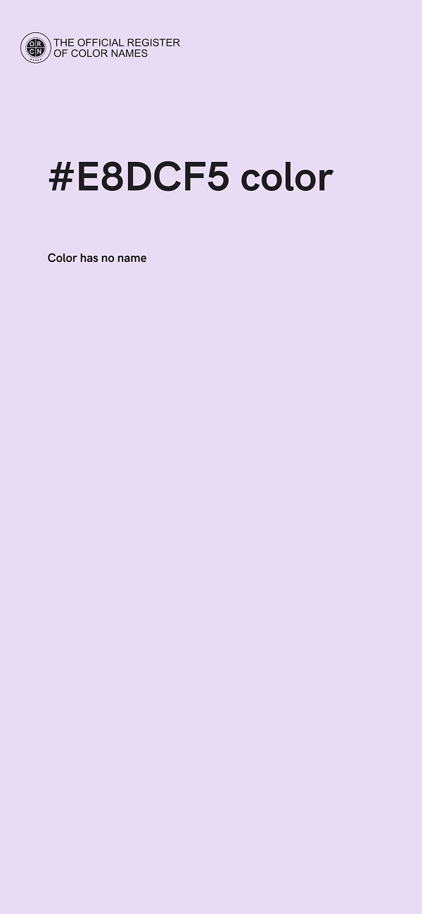 #E8DCF5 color image