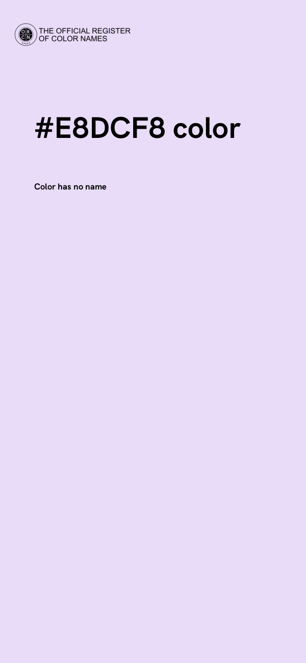 #E8DCF8 color image
