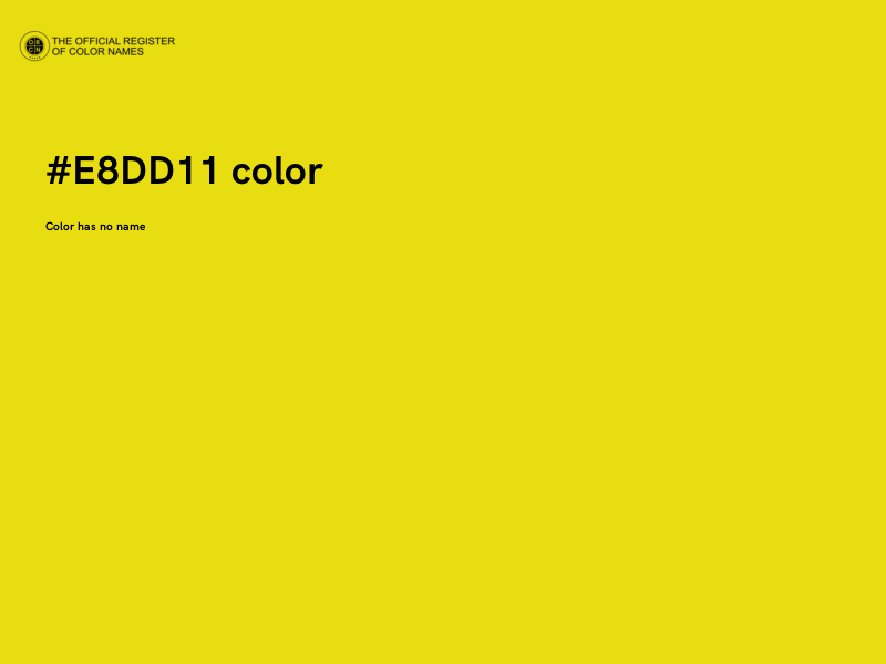 #E8DD11 color image