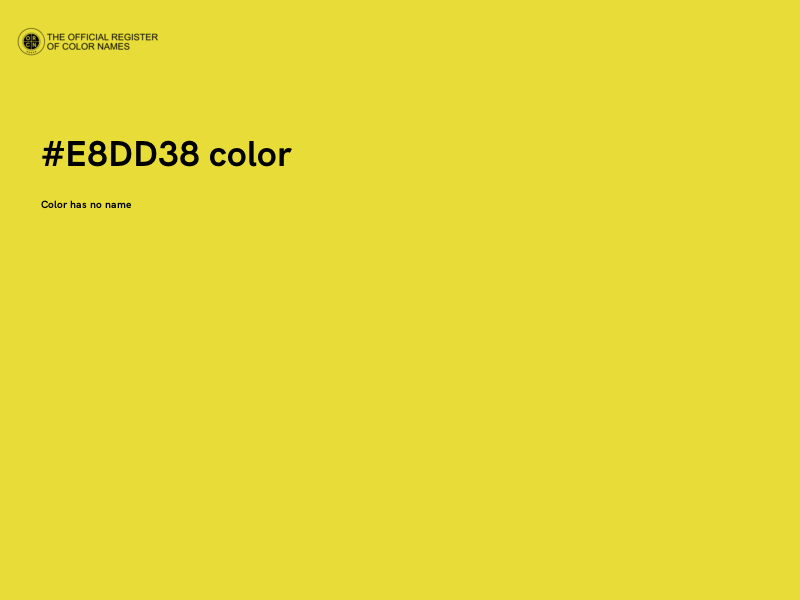 #E8DD38 color image