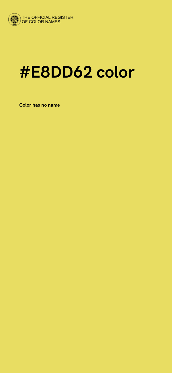 #E8DD62 color image
