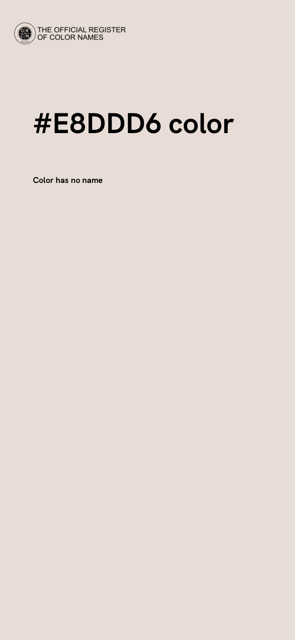 #E8DDD6 color image