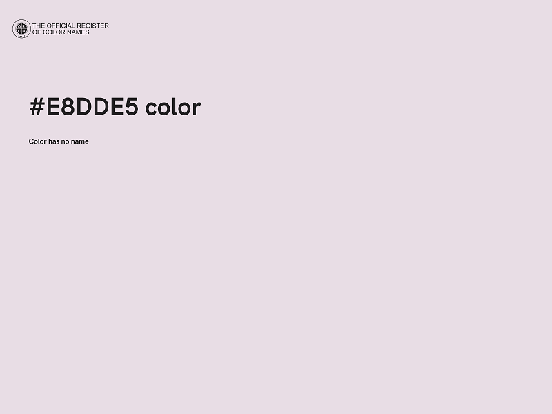 #E8DDE5 color image