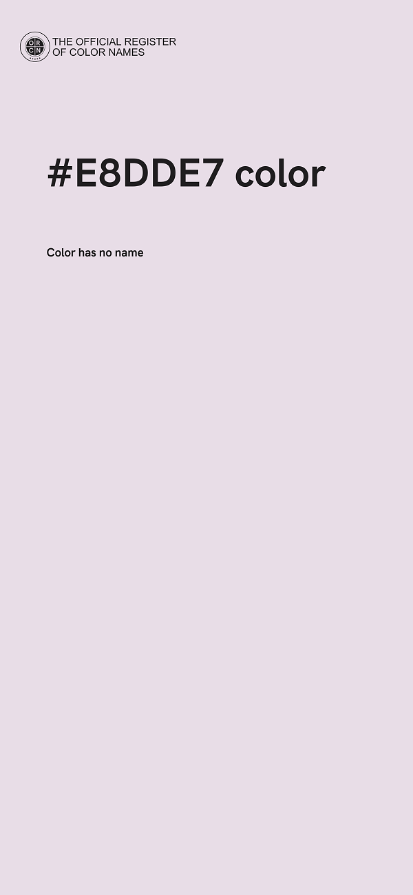 #E8DDE7 color image