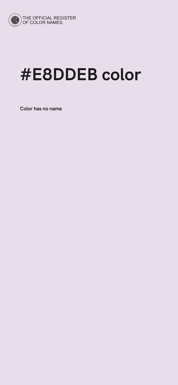 #E8DDEB color image