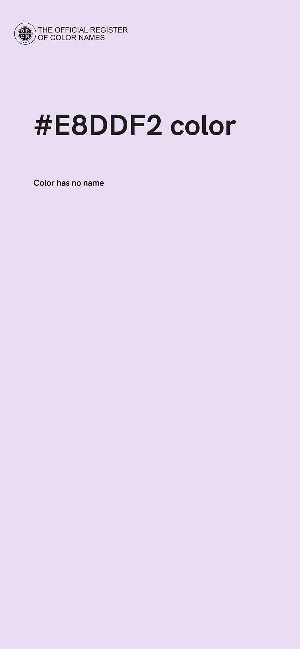 #E8DDF2 color image