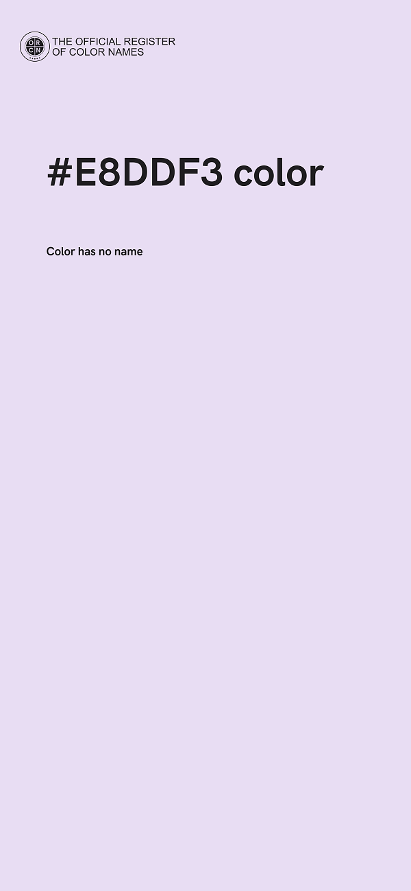 #E8DDF3 color image