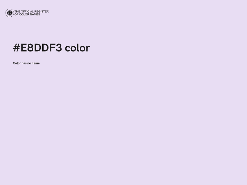 #E8DDF3 color image