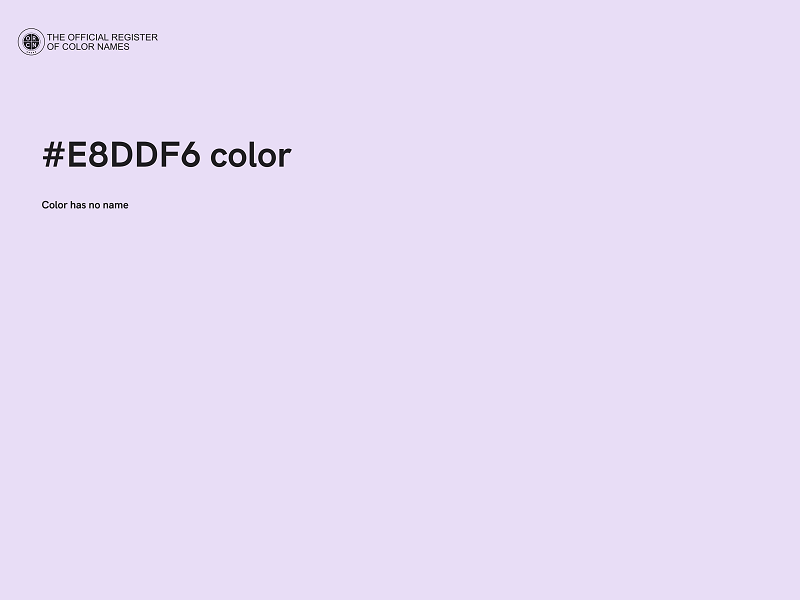 #E8DDF6 color image