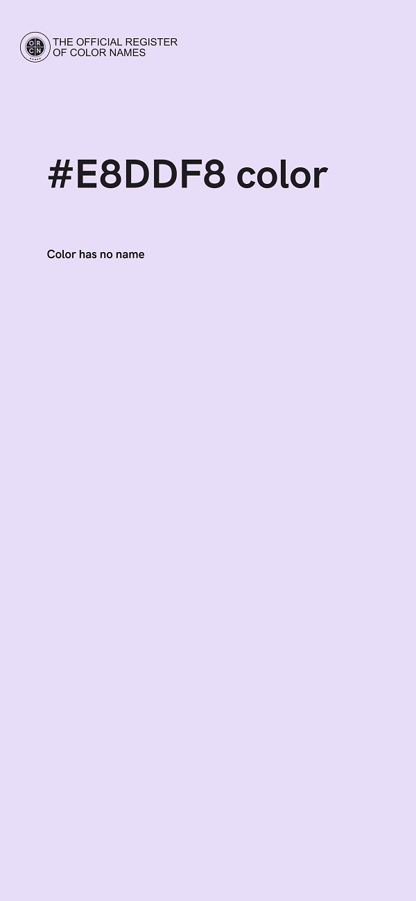#E8DDF8 color image