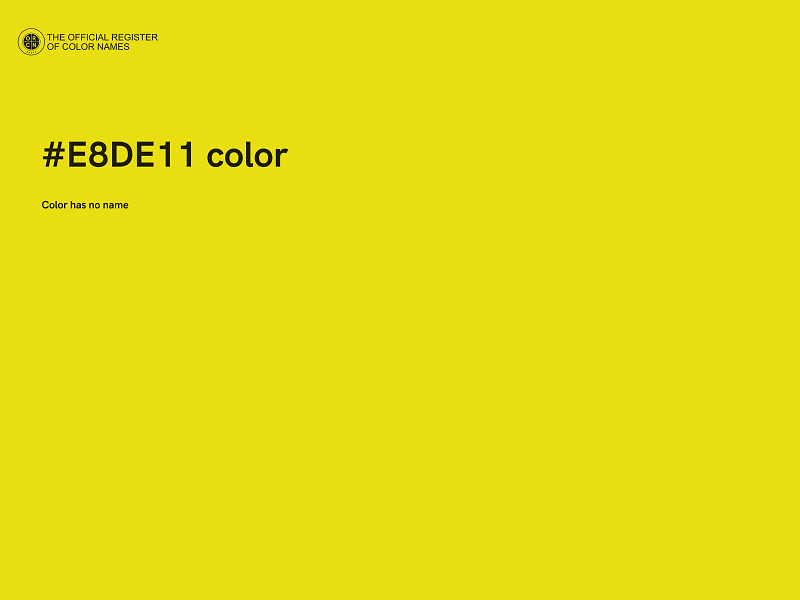 #E8DE11 color image