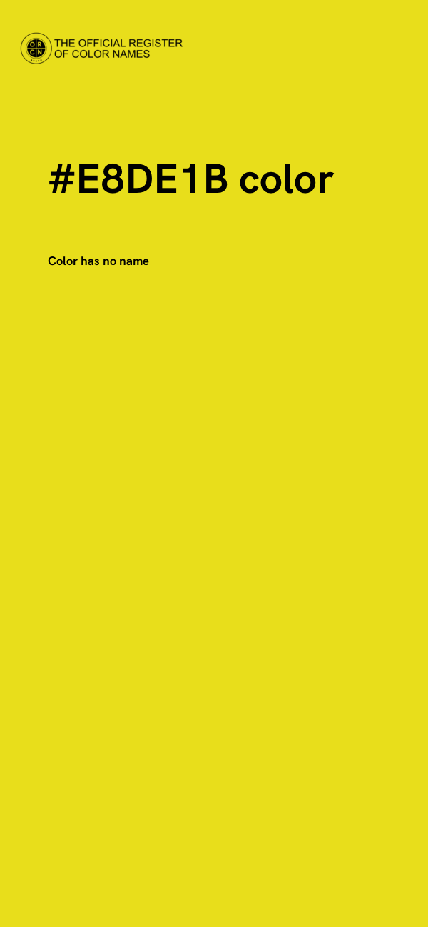 #E8DE1B color image