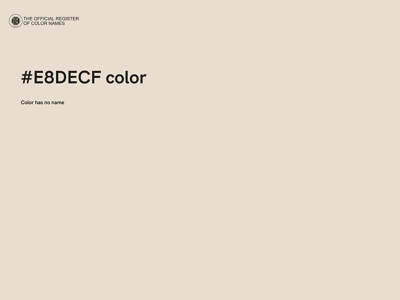 #E8DECF color image