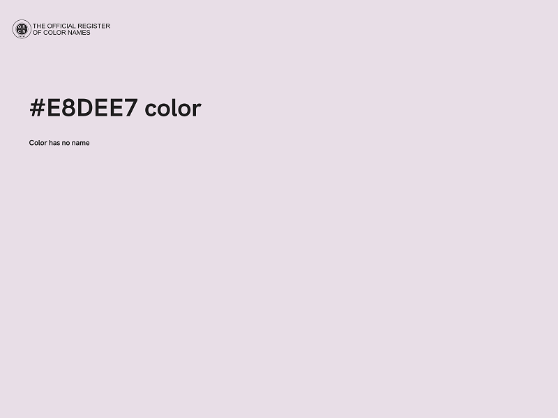 #E8DEE7 color image