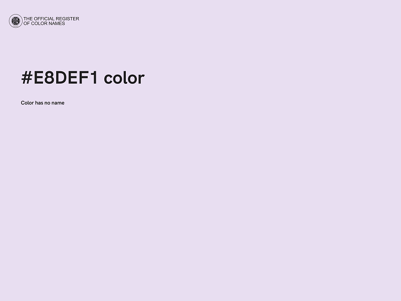 #E8DEF1 color image