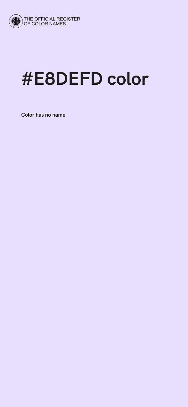 #E8DEFD color image