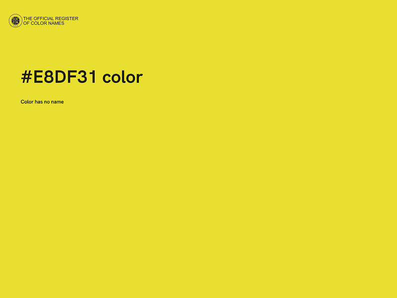 #E8DF31 color image