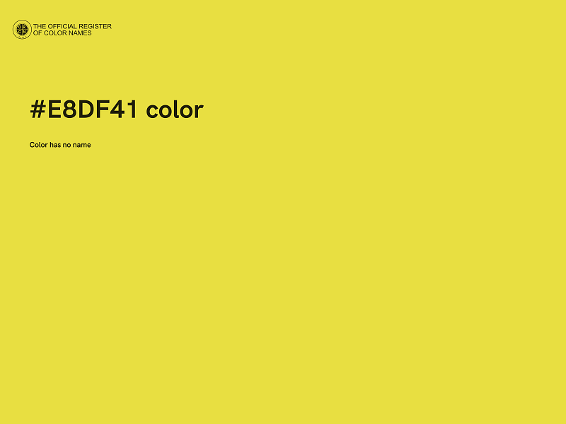 #E8DF41 color image