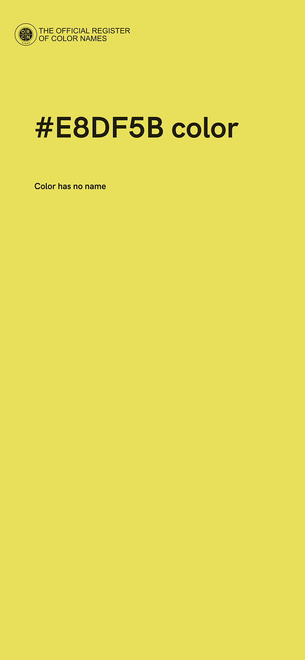 #E8DF5B color image