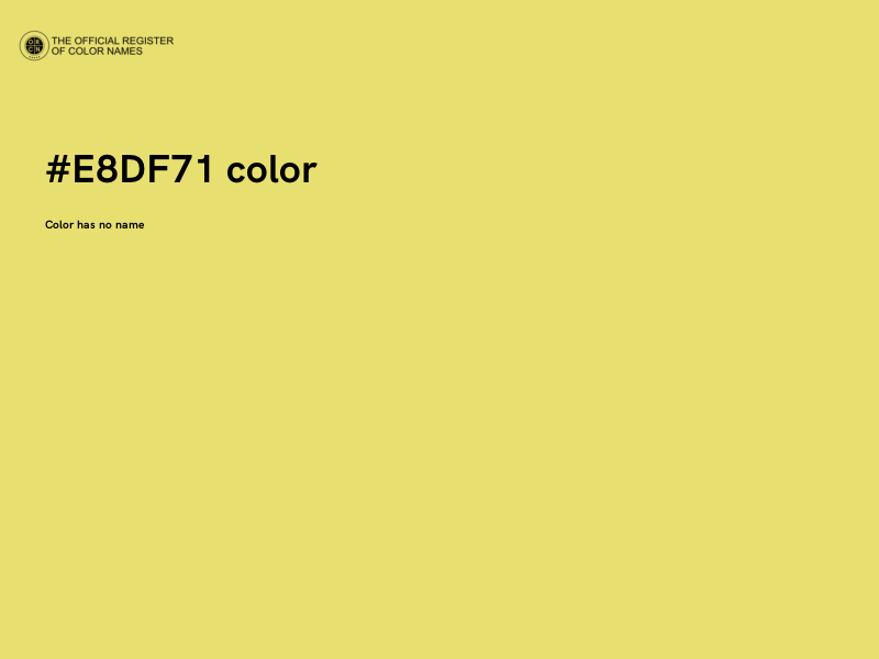 #E8DF71 color image