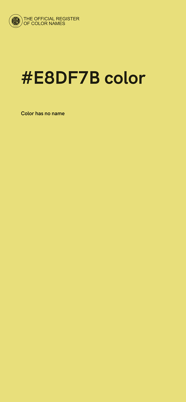 #E8DF7B color image