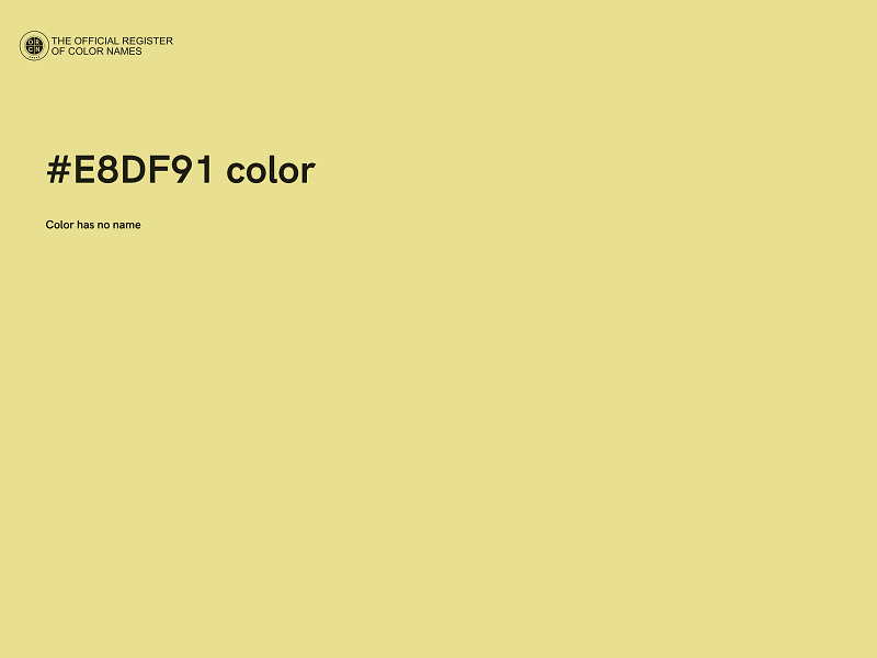 #E8DF91 color image
