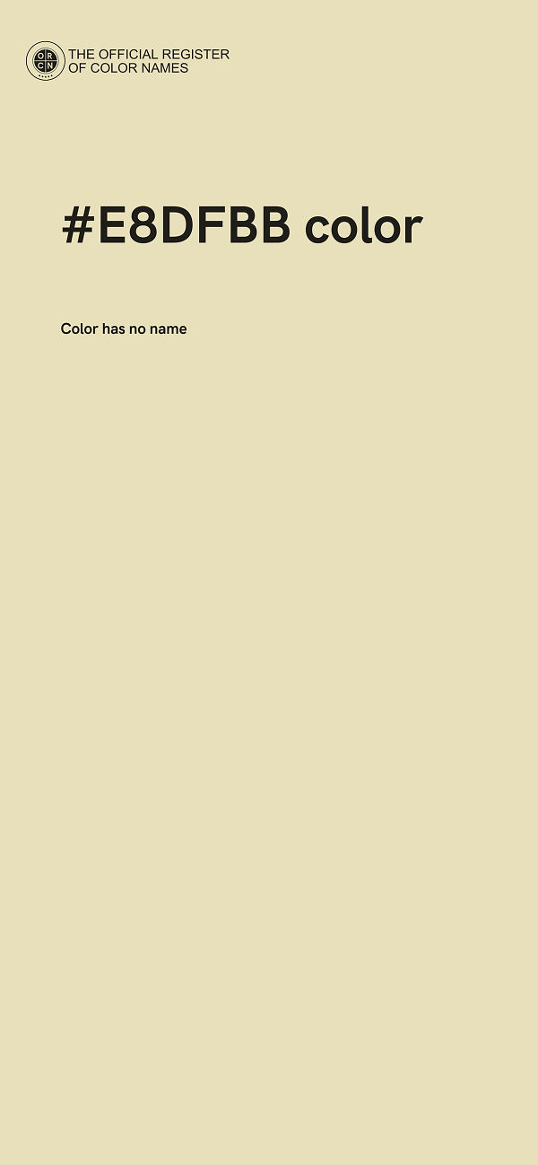 #E8DFBB color image
