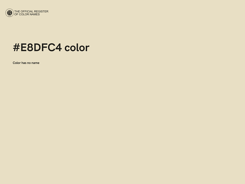 #E8DFC4 color image