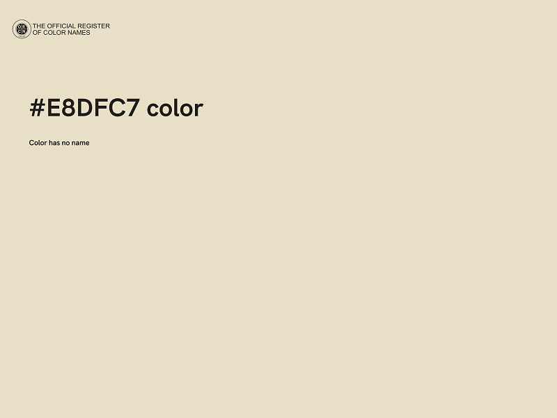 #E8DFC7 color image