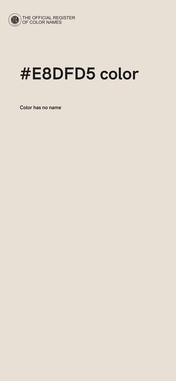 #E8DFD5 color image