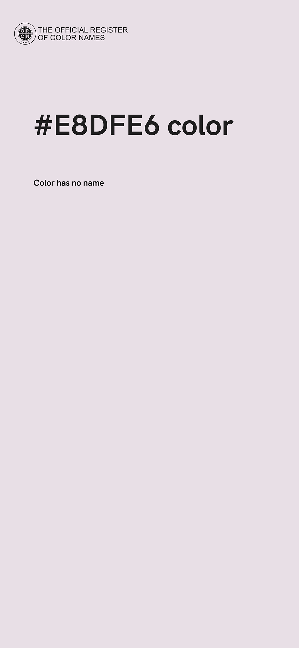 #E8DFE6 color image
