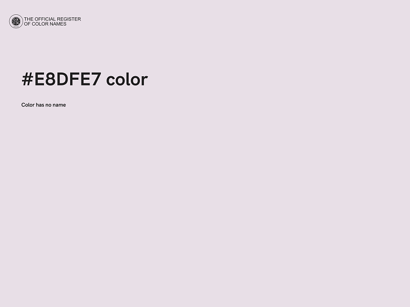 #E8DFE7 color image