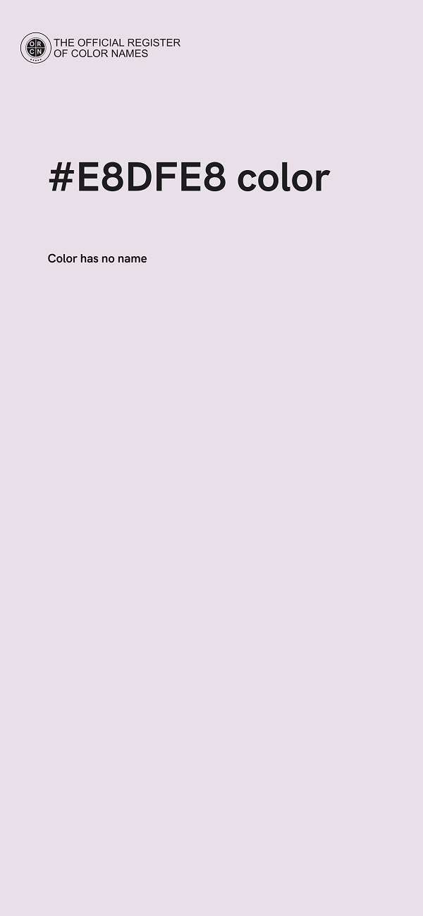 #E8DFE8 color image