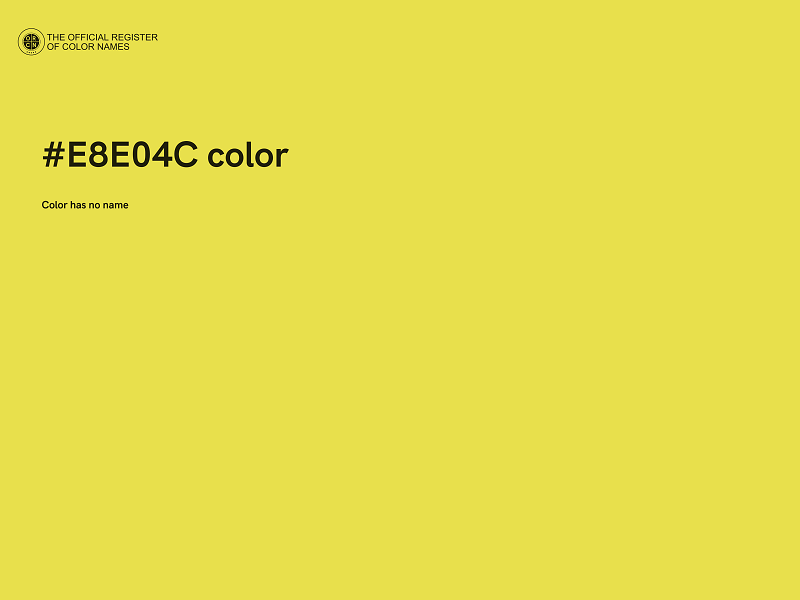 #E8E04C color image