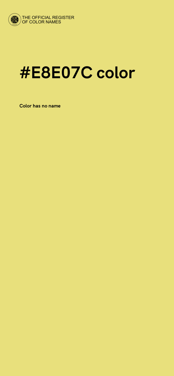 #E8E07C color image