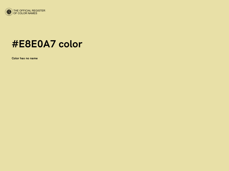 #E8E0A7 color image