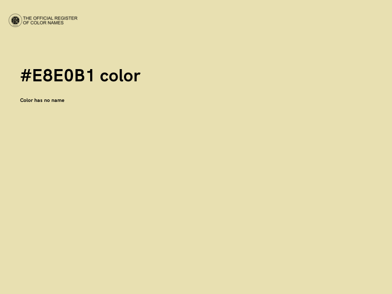 #E8E0B1 color image