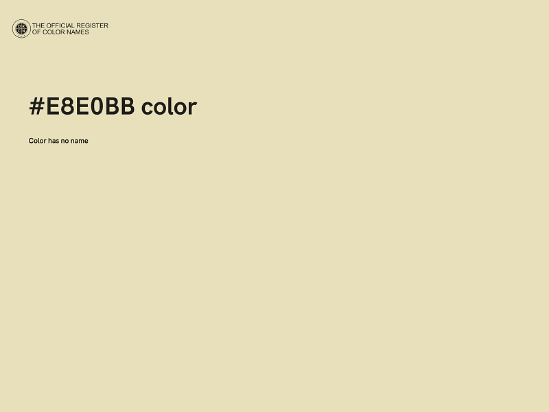 #E8E0BB color image