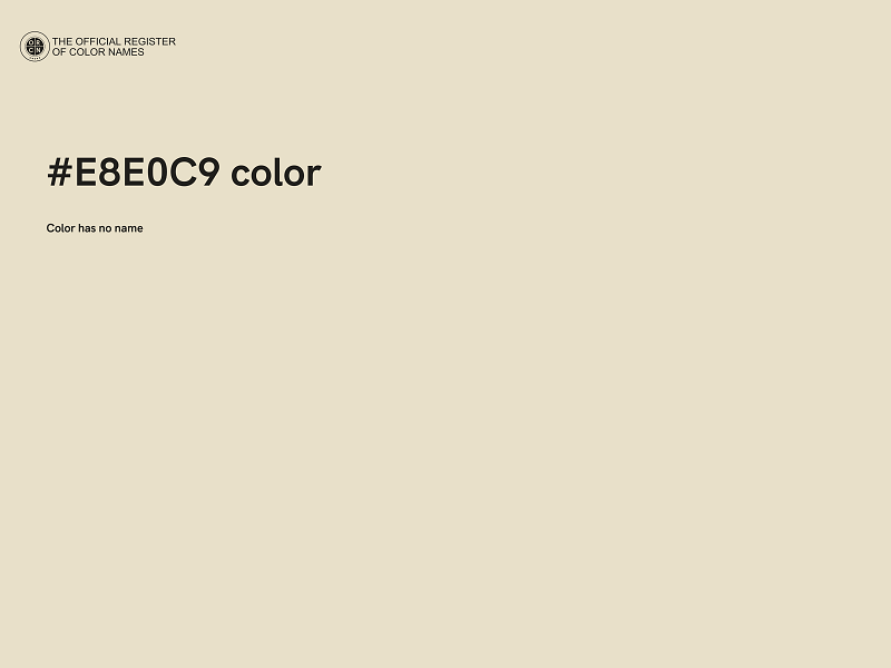 #E8E0C9 color image