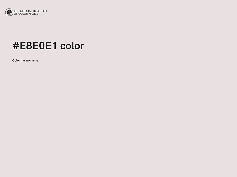 #E8E0E1 color image