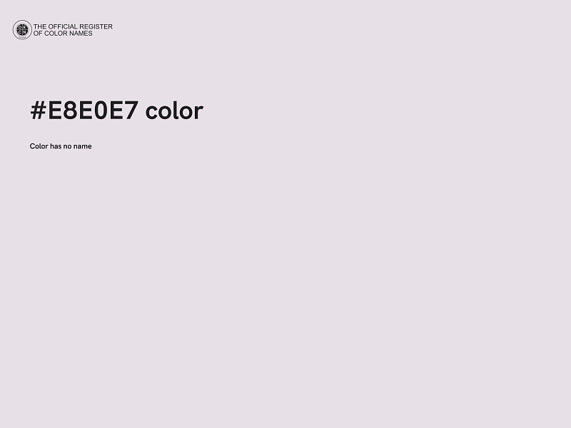 #E8E0E7 color image