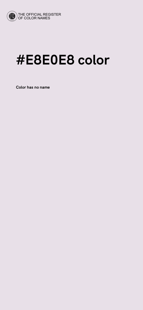 #E8E0E8 color image