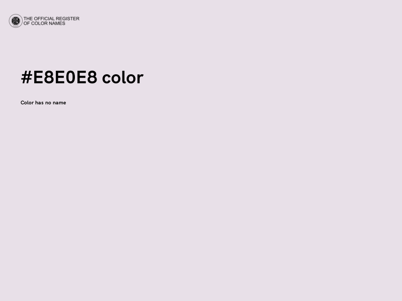 #E8E0E8 color image