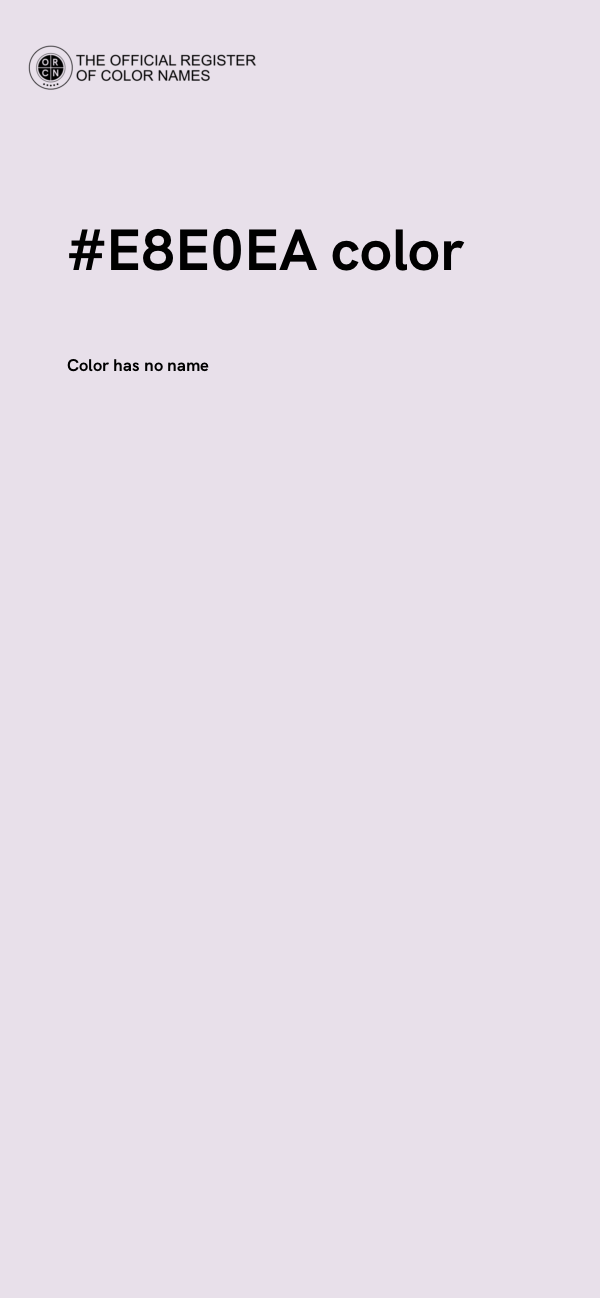 #E8E0EA color image