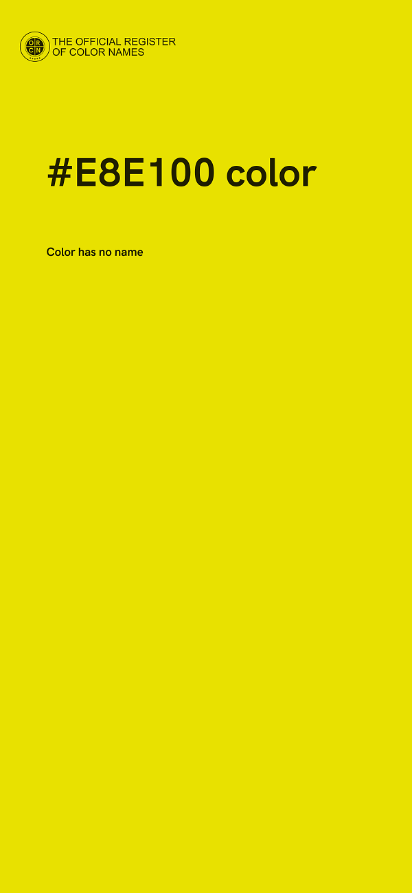 #E8E100 color image
