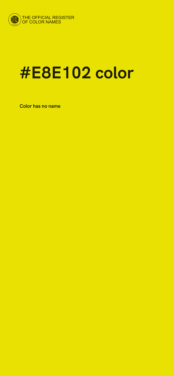 #E8E102 color image