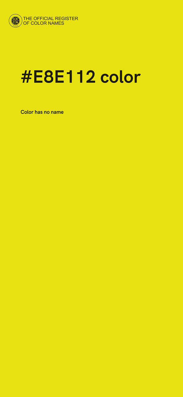 #E8E112 color image